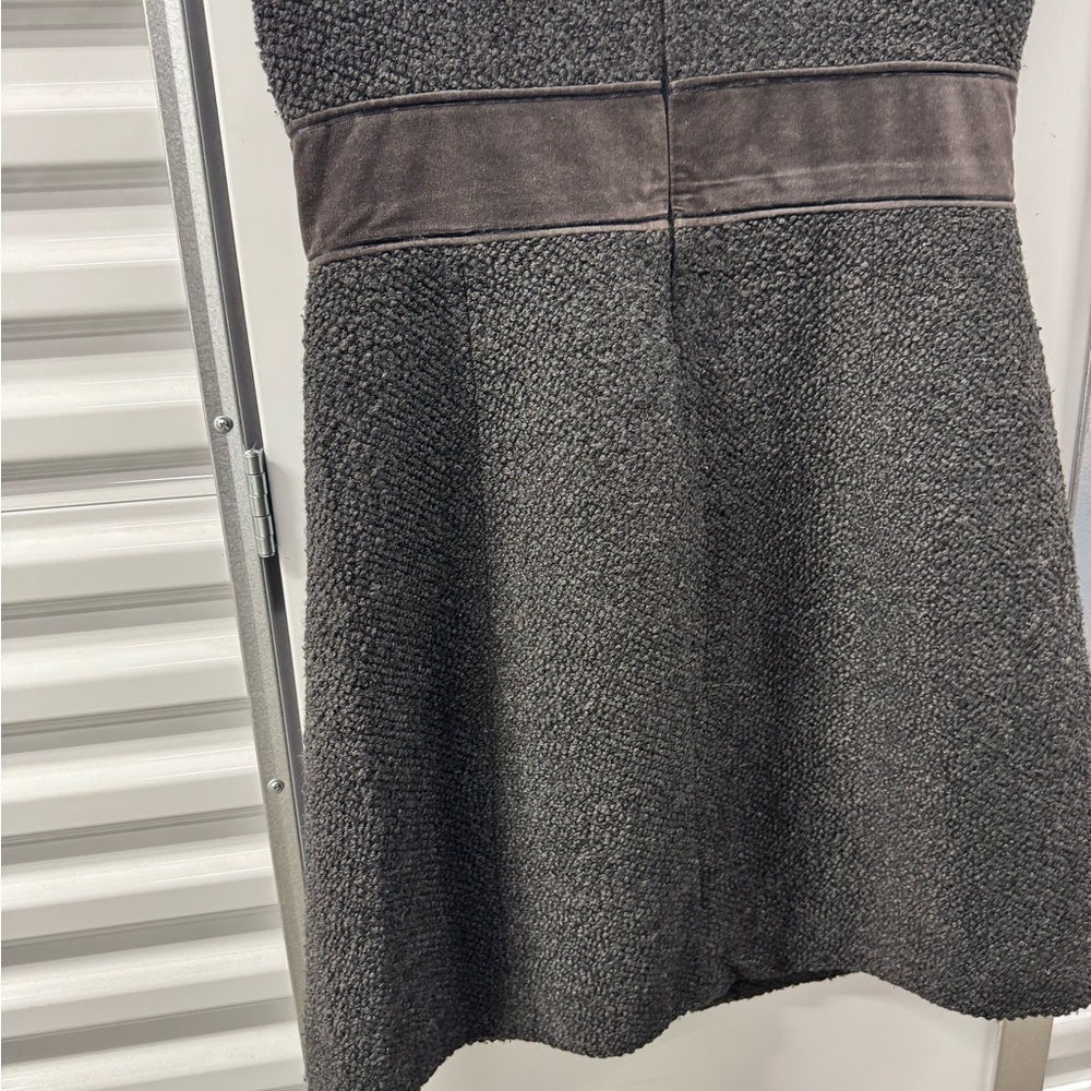 Tory Burch Wool Blend Sleveless Dress Brown Womens Size 12 Utility Lagenlook - Picture 4 of 12